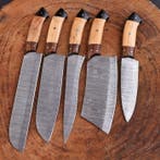 Keukenmes - Chefs knife - Gevouwen staal, hout en olijfhout