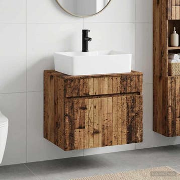 vidaXL Badkamer wastafelkast Oud hout 59 x 44,5 x 50 cm, Verzenden, Nieuw