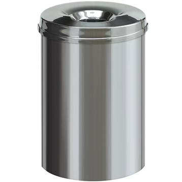 Afvalbak | RVS | 30L | Open | Vlamdovend | Ø335x470(h)mm, Verzenden, Nieuw in verpakking