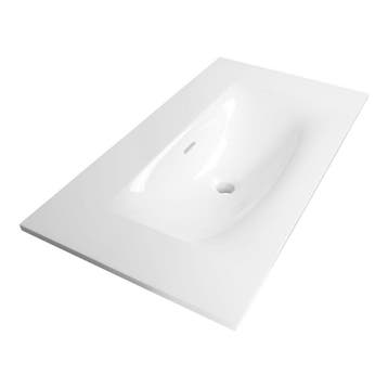 Brauer Glacier Wastafel - 80 cm - met 1 Spoelbak en 0, Ophalen of Verzenden, Nieuw