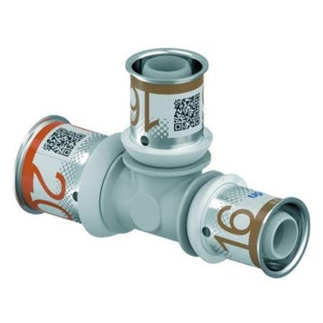 Uponor S-Press Plus PPSU perskoppeling Ø20x16x16 T-stuk, Verzenden, Nieuw