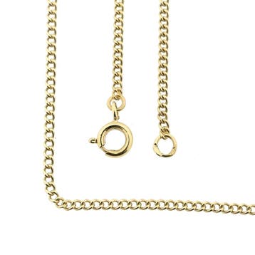 Gouden dunne gourmet schakelketting, Ophalen of Verzenden, Gebruikt, Goud, Goud