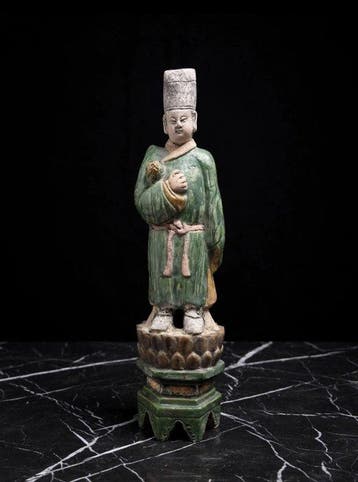 Oud-Chinees, Ming-dynastie Terracotta Gekleurde, Antiek en Kunst