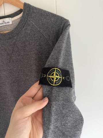 Stone Island Sweater – Grijs gemêleerd – Maat L, Maat 52/54 (L), Verzenden, Stone Island, Grijs