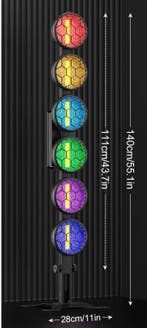 Set van 2 Retro LED Stage Lights 300W RGB COB DMX, Verzenden, Nieuw