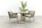 4SO Bernini/Emma bistroset (3-dlg) - Latte, Tuin en Terras, Tuinsets en Loungesets, Verzenden, Nieuw, Rvs, Tuinset