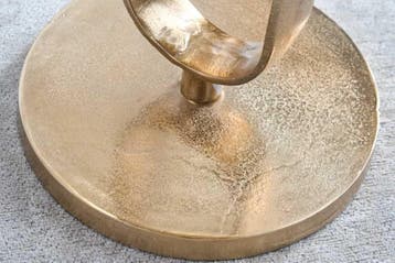 Ronde bijzettafel ELEGANCE 60cm goud metaal aluminium, Ophalen of Verzenden, Nieuw
