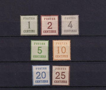 Frankrijk 1870 - Elzas-Lotharingen, volledige collectie -, Gestempeld