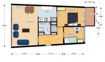 Te Huur 3 Kamer Appartement Peter Sellershof In Almere, Huizen en Kamers, Huizen te huur, Direct bij eigenaar, Almere, Appartement
