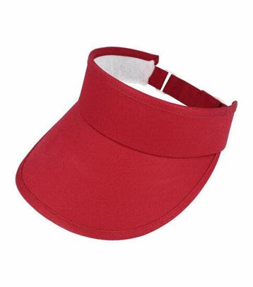 Zonneklep Verstelbaar – Stevige Klep – One Size – Donkerrood, Nieuw
