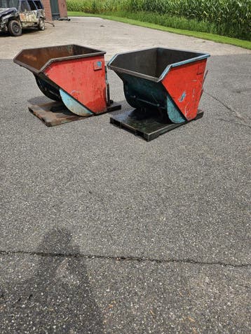 Kiepbak kantelbak spanenbak heftruck 300 liter, Voorzetapparatuur