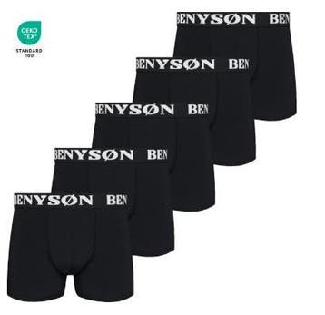 5-Pack Katoenen Heren Boxershorts zwart €11,95, Verzenden, Nieuw, BENYSON®