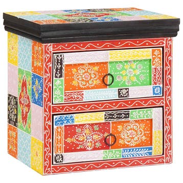 vidaXL Nachtkastje met lade 2 pcs Multikleur 40 x 30 x 40 cm, Minder dan 45 cm, Verzenden, Nieuw, Minder dan 55 cm