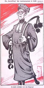 Spotprent over rechtvaardigheid in Nederlands-Indie, Verzenden