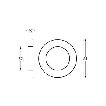 Intersteel Schuifdeurkom rond ø52/85mm - RVS, Doe-het-zelf en Verbouw, Hang- en Sluitwerk, Verzenden, Nieuw