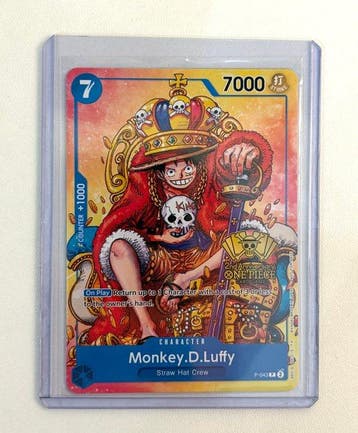 Bandai Card - One Piece - Monkey D. Luffy P-043 Limited, Nieuw