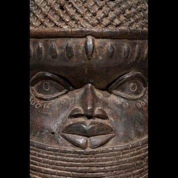 Koninklijk hoofd van Ifé - antiek brons - Yoruba - Nigeria