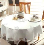 Vintage nappe bordure brodée a croché - Tafelkleed - 160 cm