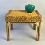 Bijzettafel - Vintage - Boho Bamboo & Wicker side table -