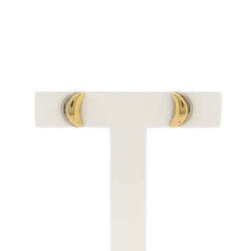 Bicolor gouden oorstekers (Oorbellen), Ophalen of Verzenden, Gebruikt, Goud, Goud