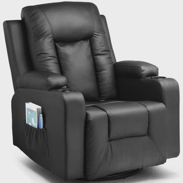 Luxe Draaibare Relaxfauteuil met Voetensteun en Dikke Armleu, Verzenden, Nieuw