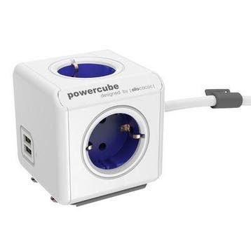 Allocacoc PowerCube Extended USB Blauw 1,5 Meter, Ophalen of Verzenden, Nieuw