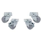 Kit van 4 "verzinkte" zwenkwielen voor tafels, 2 met rem, Verzenden, Nieuw in verpakking, Koelen en Vriezen