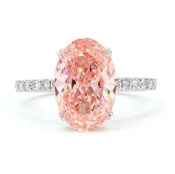 Zonder minimumprijs - Ring - 18 karaat Witgoud - 4.43ct. tw., Nieuw