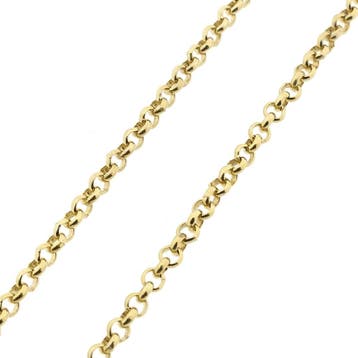 Gouden jasseron schakelketting, Sieraden, Tassen en Uiterlijk, Kettingen, Ophalen of Verzenden, Gebruikt, Goud, Goud