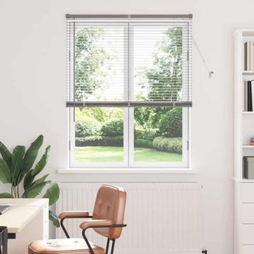 vidaXL Venetiaanse jaloezie zilver 175 x 105 cm 25 mm, Verzenden, Nieuw, Zilver