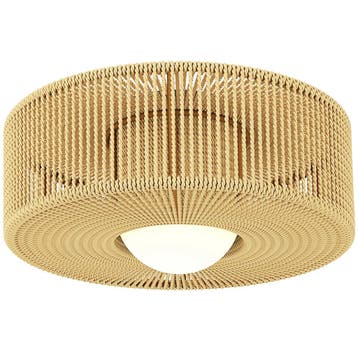 TRUUSK Boho Plafondlamp met G9 LED Fitting - Ronde Lampenkap, Verzenden, Nieuw