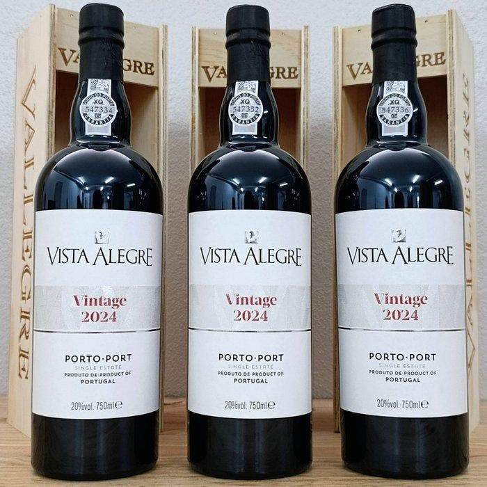 2024 Vallegre, Vista Alegre - Vintage Port - Douro - 3, Verzamelen, Wijnen