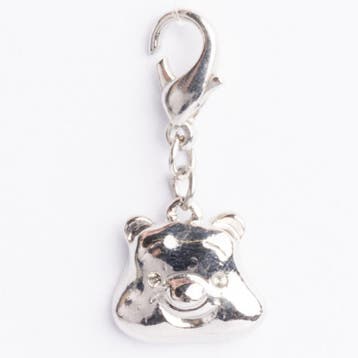 Be Charmed beer bedel met karabijnsluiting zilver met een..., Ophalen of Verzenden, Nieuw, Bedel