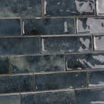 Wandtegels handvorm 6,5x20 cm Denim blauw glans, Verzenden, Nieuw