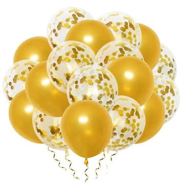 VSE luxe confetti ballonnen 20 stuks goud, Ophalen of Verzenden, Nieuw