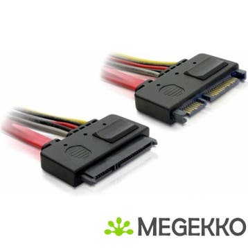 Delock 84362 Verlengkabel SATA 6 Gb/s 22-polige stekker >, Computers en Software, Pc- en Netwerkkabels, Verzenden, Nieuw