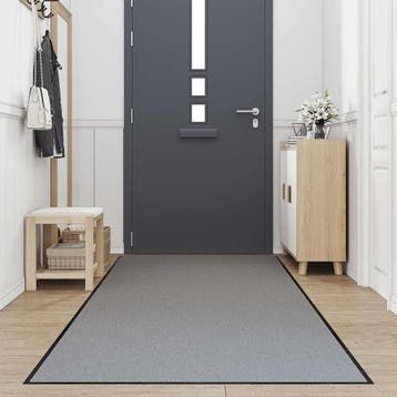 vidaXL Deurmat 115x300 cm grijs, Verzenden, Nieuw