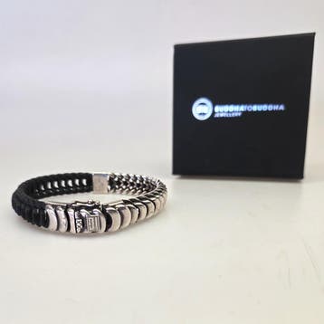 Buddha to Buddha 123 lars mix Zilveren Schakelarmband 20cm |, Ophalen of Verzenden, Nieuw