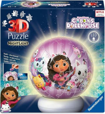 NightLight 3D Puzzel - Gabbys Dollhouse (73 stukjes) |, Verzenden, Nieuw