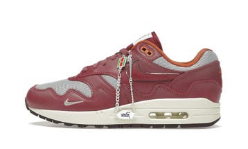 Nike Air Max 1 Patta Waves Rush Maroon (with Bracelet), Nieuw