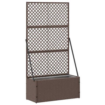 vidaXL Tuin Trellis Planter Bruin 70 x 30 x 135 cm Metaal, Verzenden, Minder dan 60 cm, Nieuw, Metaal