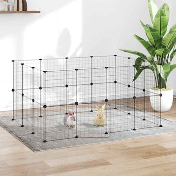 vidaXL Huisdierenkooi met deur 28 panelen 140x105x70 cm, Verzenden, Nieuw