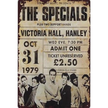 Wandbord - The Specials – Victoria Hall 1979, Ophalen of Verzenden, Nieuw, Poster, Artwork of Schilderij
