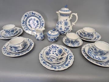 Klassisches Hutschenreuther Zwiebelmuster Kaffeeservice –, Antiek en Kunst