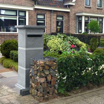 Hardstenen Brievenbus 4 Brievenbussen hardsteen 150KG! TIP!, Tuin en Terras, Ophalen of Verzenden, Nieuw, Beton, Staande brievenbus