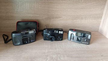 Hanimex, Fuji, Olympus Genie; DL-270 zoom; Trip MD2 Analoge, Audio, Tv en Foto, Fotocamera's Analoog, Nieuw