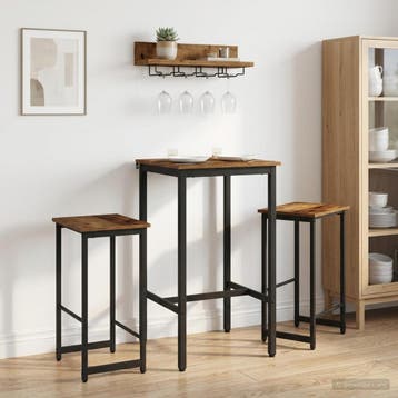 vidaXL Barkruk 2 st Oud hout 40 x 32 x 64 cm Bewerkt hout, Huis en Inrichting, Verzenden, Nieuw