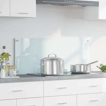 vidaXL Keukenachterwand Melk 100 x 40 cm gehard glas, Verzenden, Nieuw