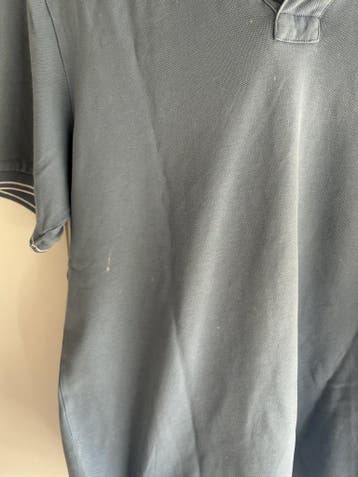 Stone Island Polo – Lichtblauw – Maat M (opknappertje), Stone island, Ophalen of Verzenden, Gedragen, Maat 48/50 (M)