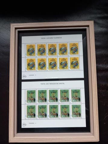 Tintin Hergé Moulinsart 2 Planches Timbres Laffaire, Nieuw
